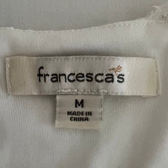 Francesca's White Floral Lace Flowy Sleeveless Mini Dress - Picture 6 of 8